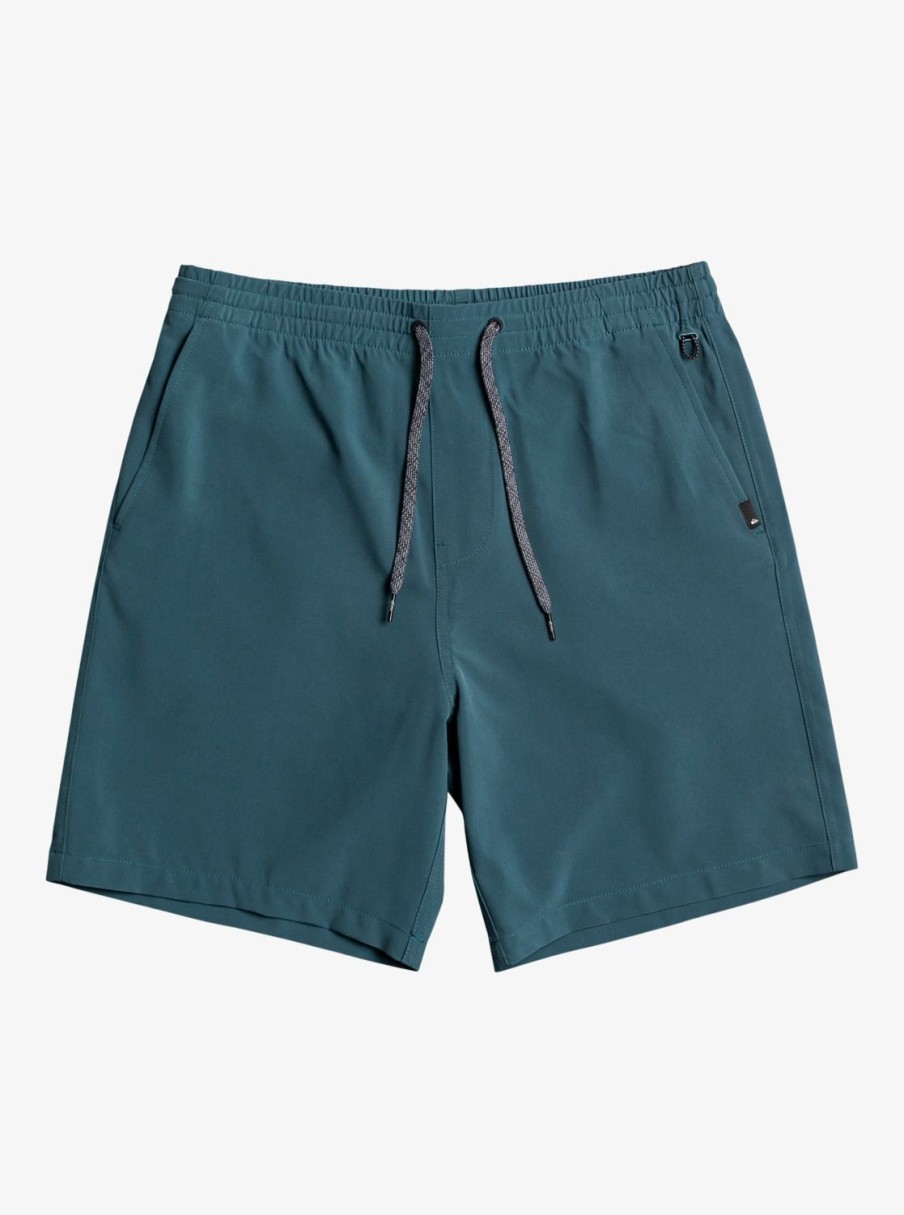 Mens Quiksilver Boardshorts | Ocean Elastic Waist 18" Amphibian Shorts Midnight Navy