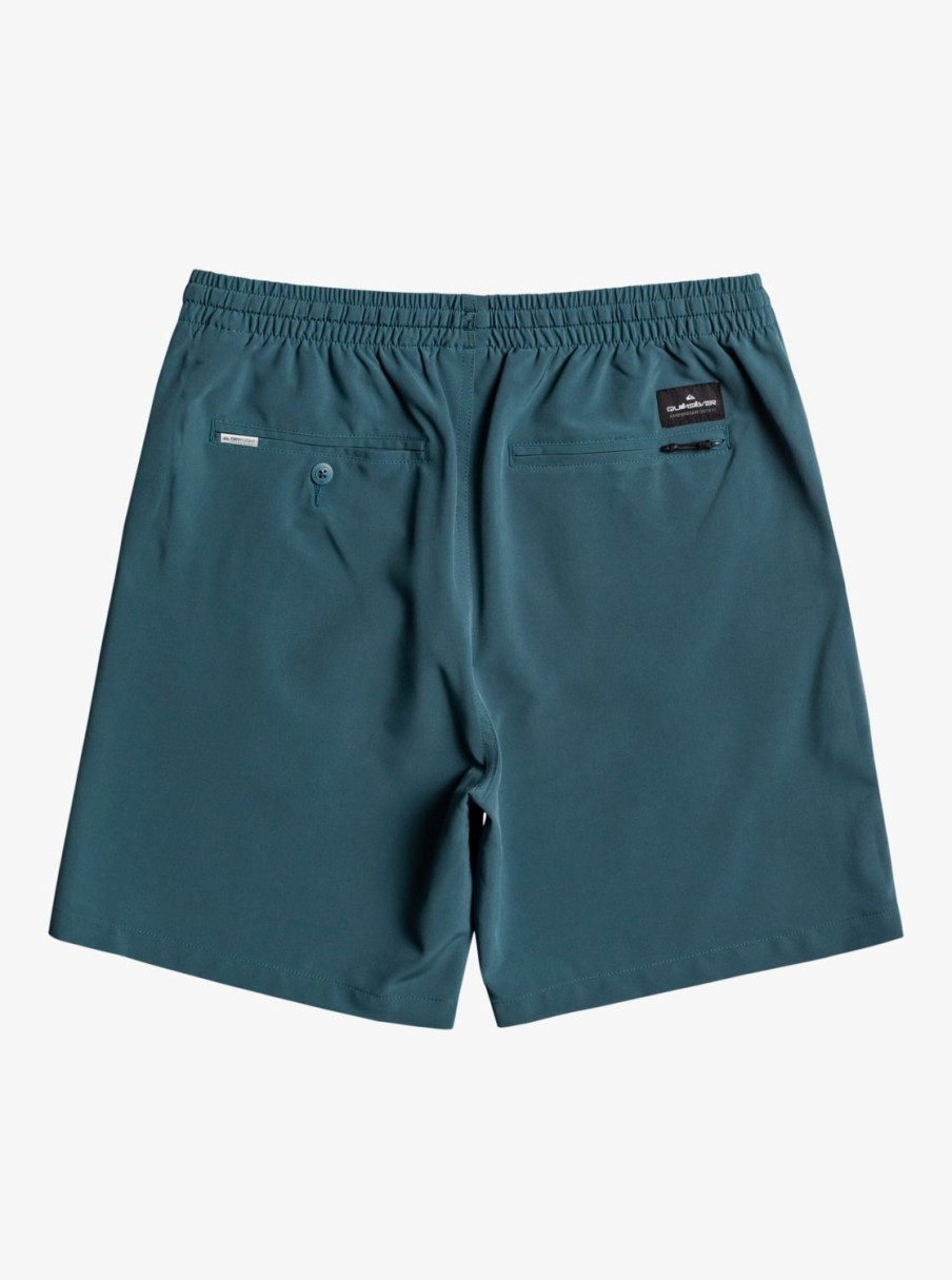 Mens Quiksilver Boardshorts | Ocean Elastic Waist 18" Amphibian Shorts Midnight Navy