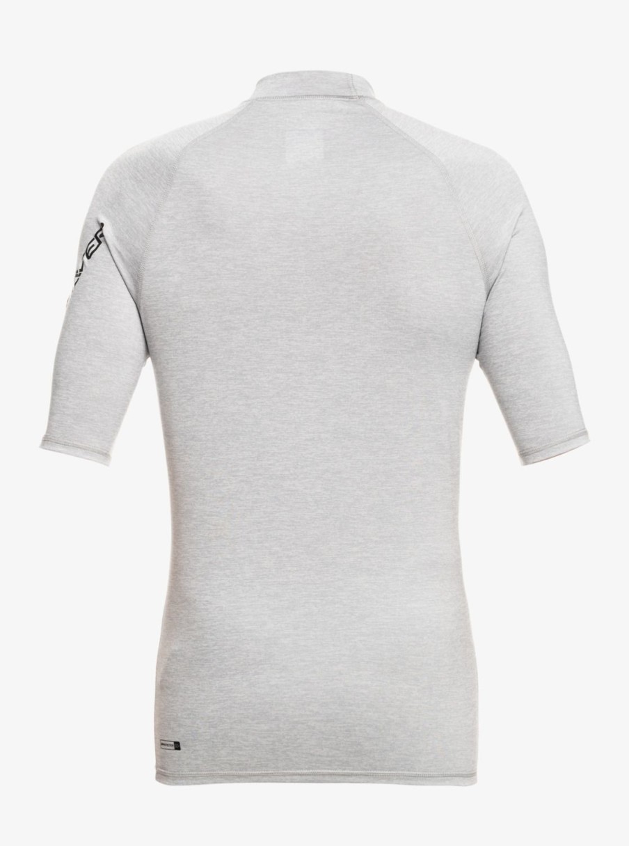 Mens Quiksilver Rashguards | All Time Short Sleeve Upf 50 Rashguard Sleet Heather