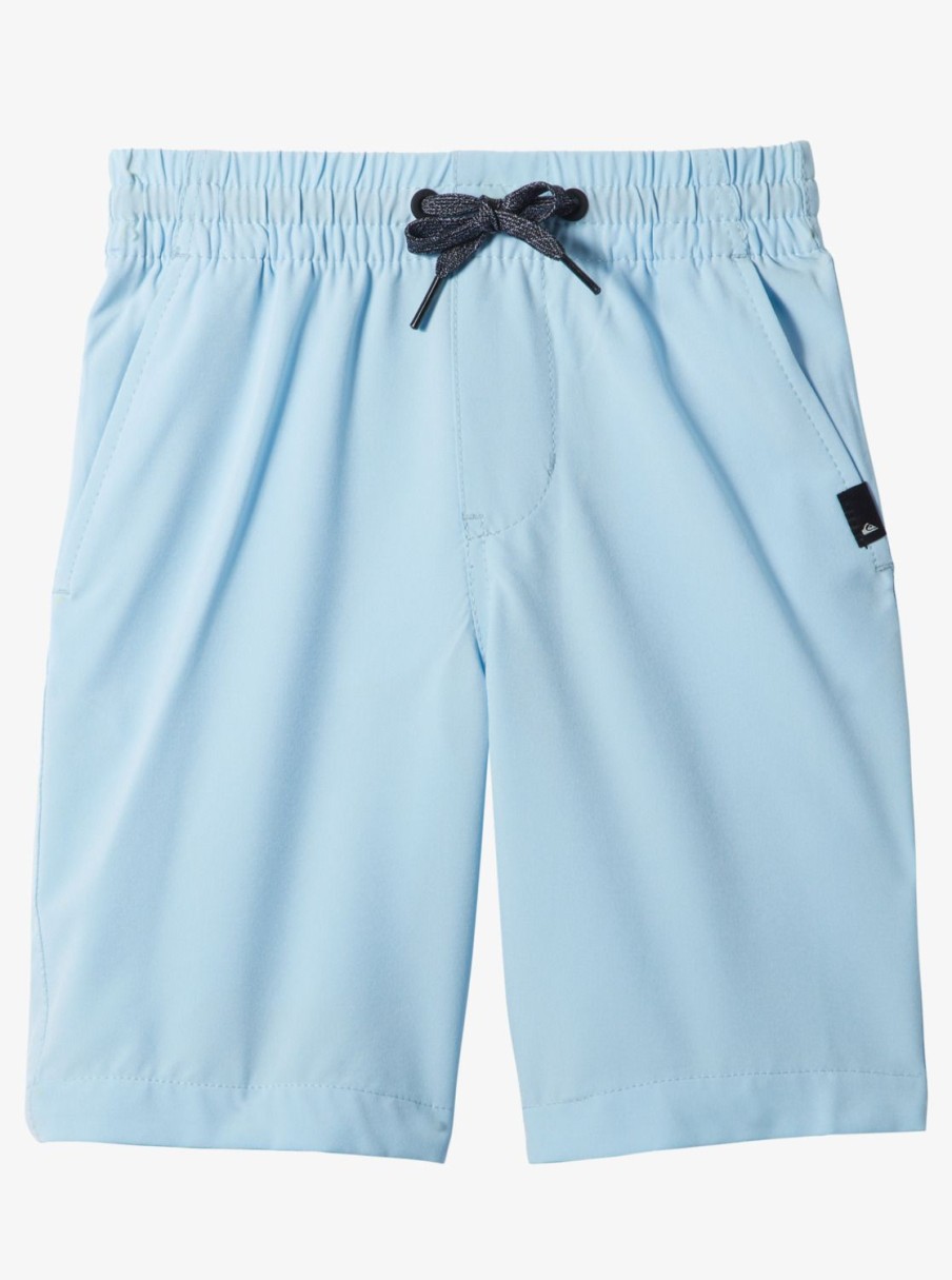 Boys Quiksilver Shorts | Boy'S 2-7 Ocean Elastic Waist 14" Amphibian Boardshorts Clear Sky