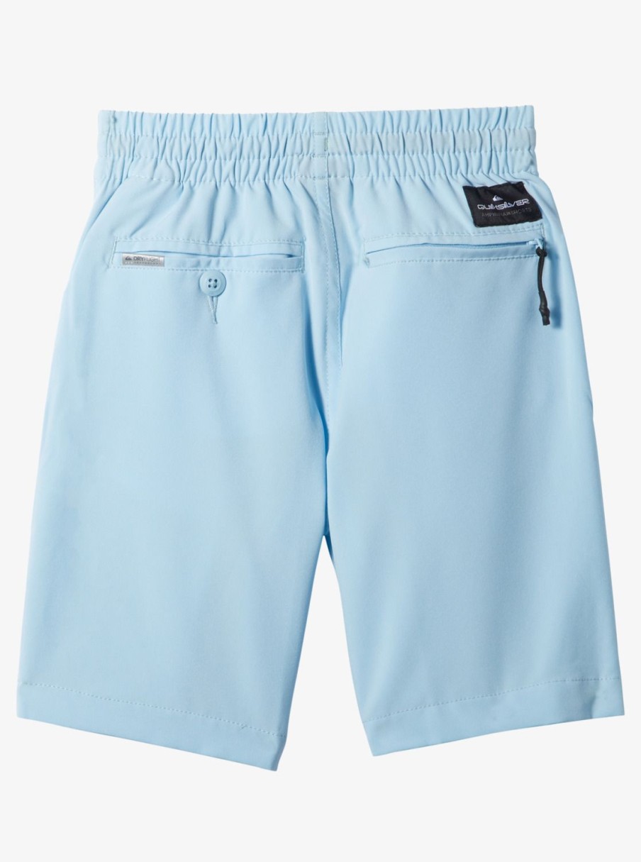 Boys Quiksilver Shorts | Boy'S 2-7 Ocean Elastic Waist 14" Amphibian Boardshorts Clear Sky