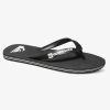 Mens Quiksilver Sandals | Molokai Flip-Flops Black/Black/White