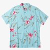 Mens Quiksilver Shirts & Polos | Waterman Night Bloomer Woven Shirt Gulf Stream Night Bloomer