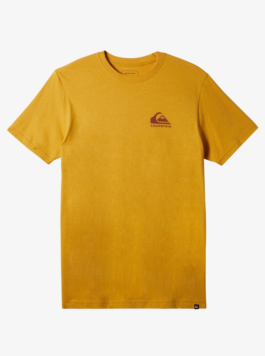 Mens Quiksilver Tees | Ca Point Breaks T-Shirt Mustard