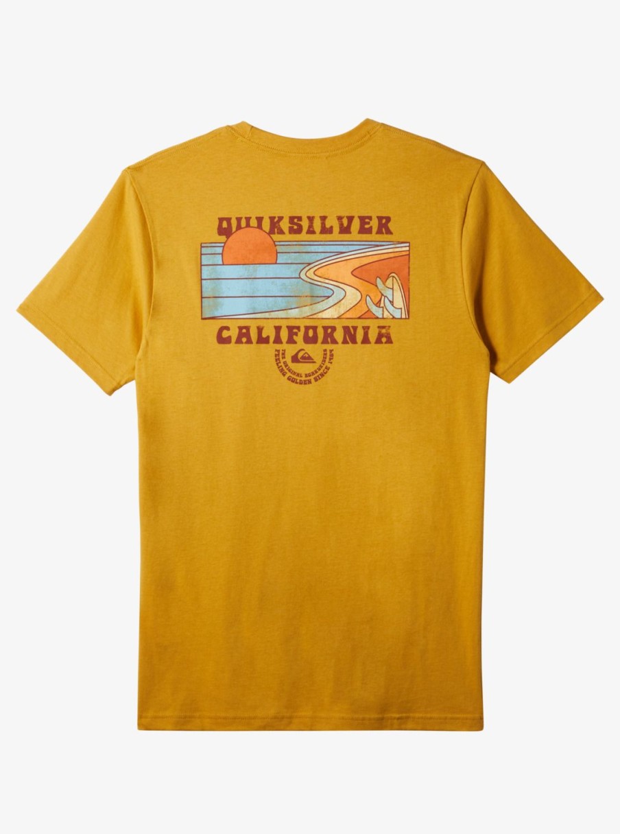 Mens Quiksilver Tees | Ca Point Breaks T-Shirt Mustard