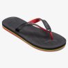 Mens Quiksilver Sandals | Haleiwa Core Flip-Flops Black 3