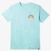 Mens Quiksilver Tees | Sunset Dreams T-Shirt Beach Glass Heather