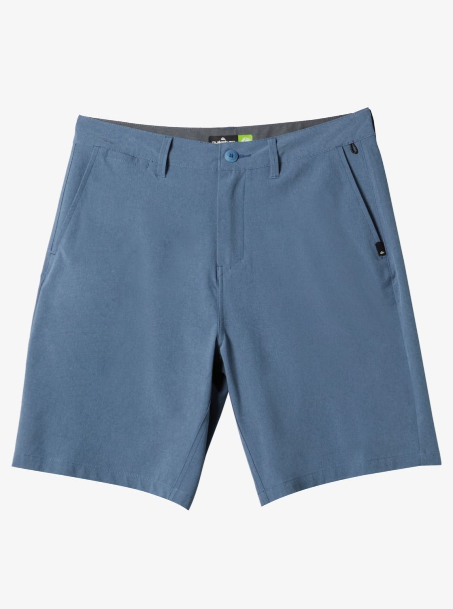 Mens Quiksilver Boardshorts | Union Heather 20" Amphibian Boardshorts For Young Men Bering Sea