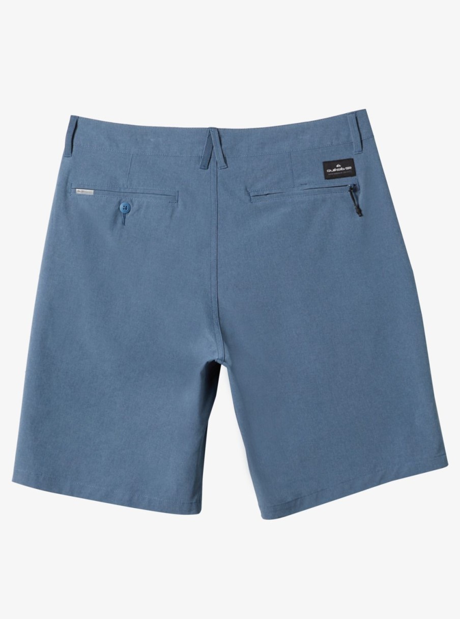 Mens Quiksilver Boardshorts | Union Heather 20" Amphibian Boardshorts For Young Men Bering Sea