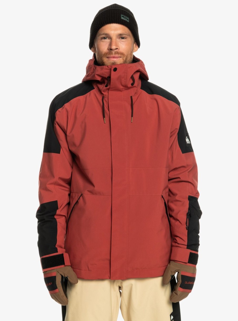 Mens Quiksilver Snow Jackets | Radicalo Technical Snow Jacket Marsala