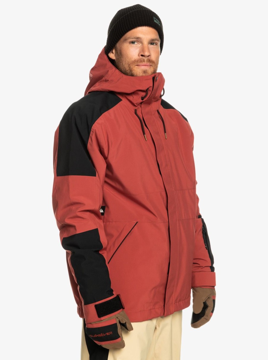 Mens Quiksilver Snow Jackets | Radicalo Technical Snow Jacket Marsala