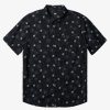 Mens Quiksilver Shirts & Polos | Summer Petals Short Sleeve Shirt Black