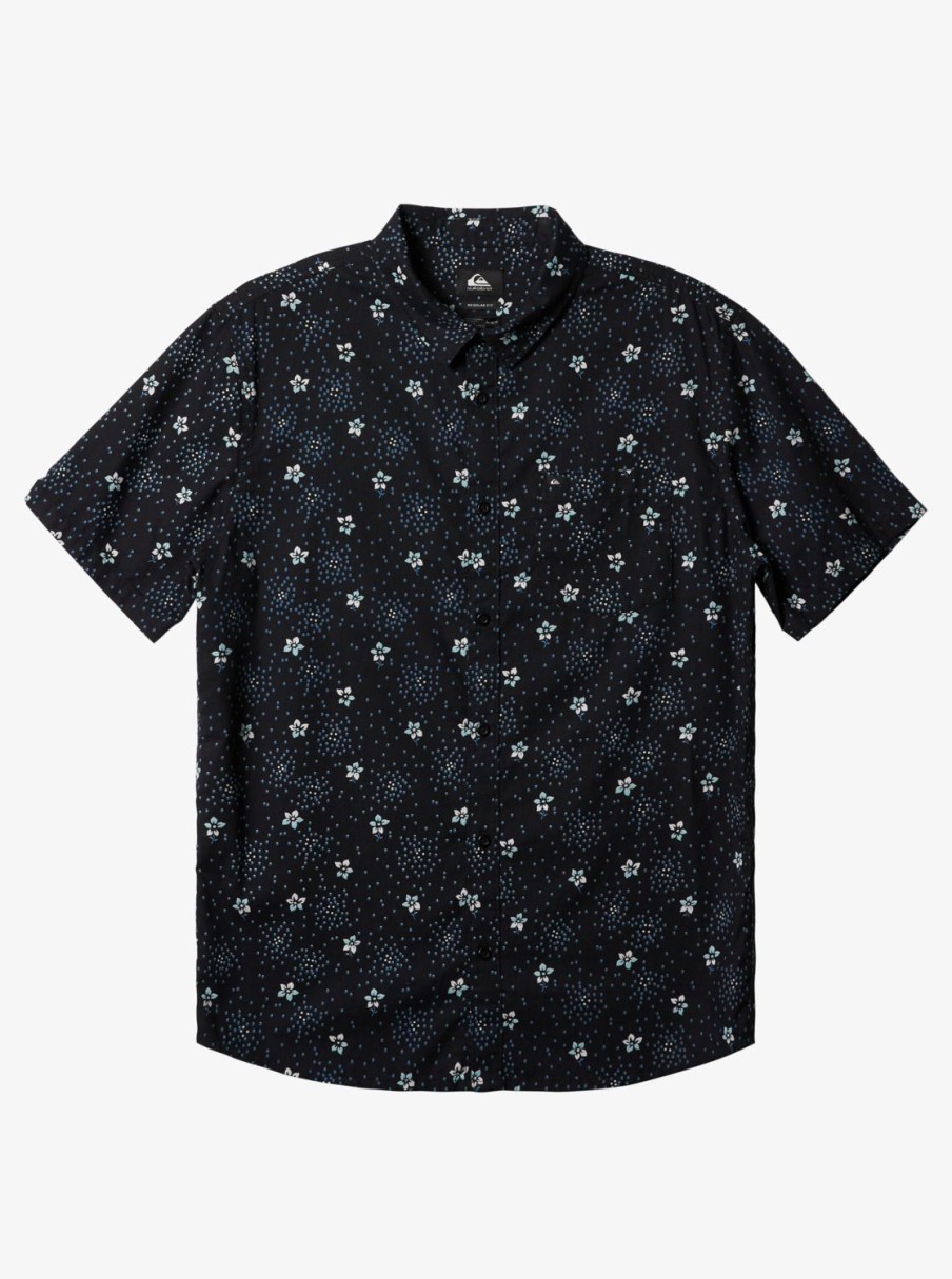 Mens Quiksilver Shirts & Polos | Summer Petals Short Sleeve Shirt Black