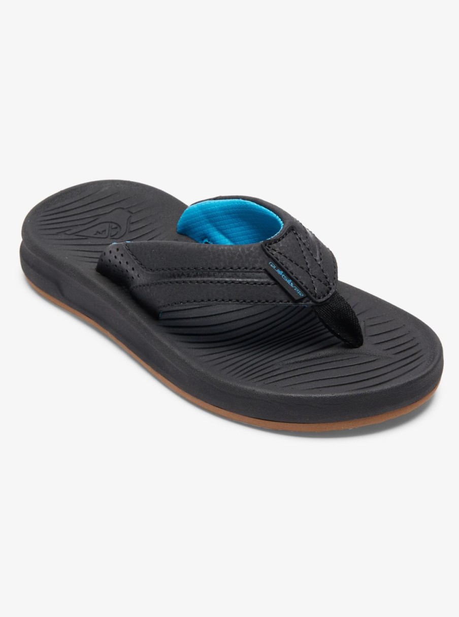 Boys Quiksilver Sandals | Boy'S 8-16 Oasis Sandals Black/Black/Brown