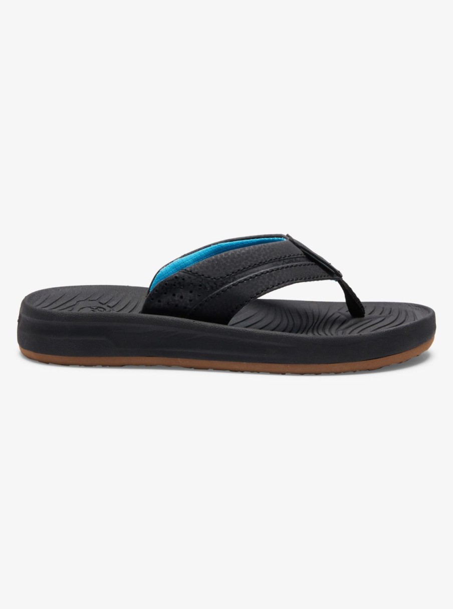 Boys Quiksilver Sandals | Boy'S 8-16 Oasis Sandals Black/Black/Brown