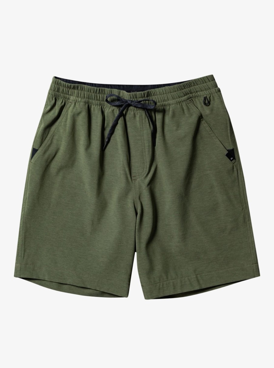 Mens Quiksilver Boardshorts | Taxer Heather 18" Amphibian Boardshorts Four Leaf Clover