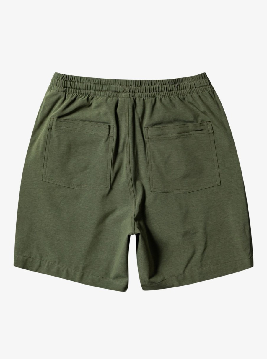 Mens Quiksilver Boardshorts | Taxer Heather 18" Amphibian Boardshorts Four Leaf Clover