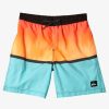 Mens Quiksilver Boardshorts | Boy'S 8-16 Everyday Mix Vl 15Nb Elastic Waist Shorts Orange Pop