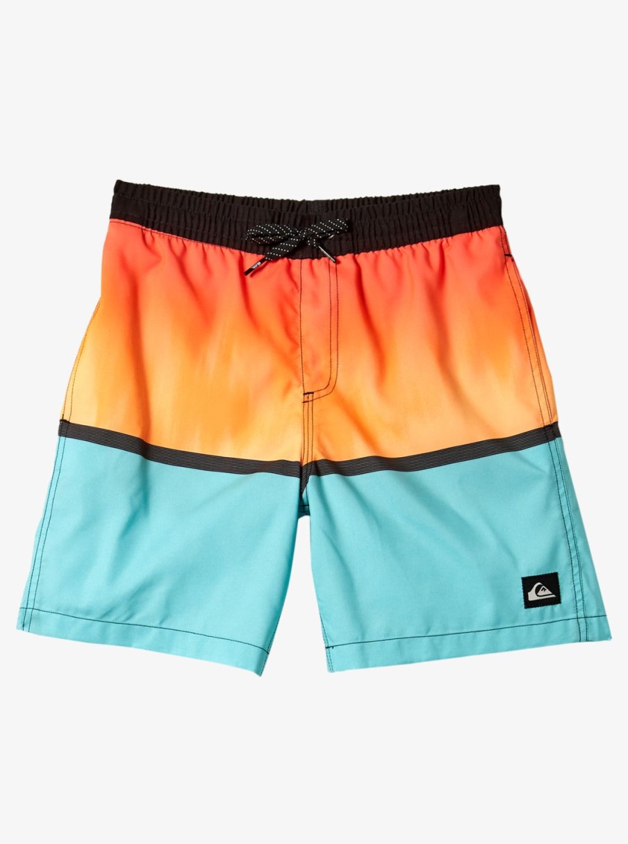 Mens Quiksilver Boardshorts | Boy'S 8-16 Everyday Mix Vl 15Nb Elastic Waist Shorts Orange Pop