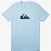 Mens Quiksilver Tees | Comp Logo T-Shirt Clear Sky