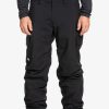 Mens Quiksilver Snow Pants | Porter Insulated Snow Pants True Black