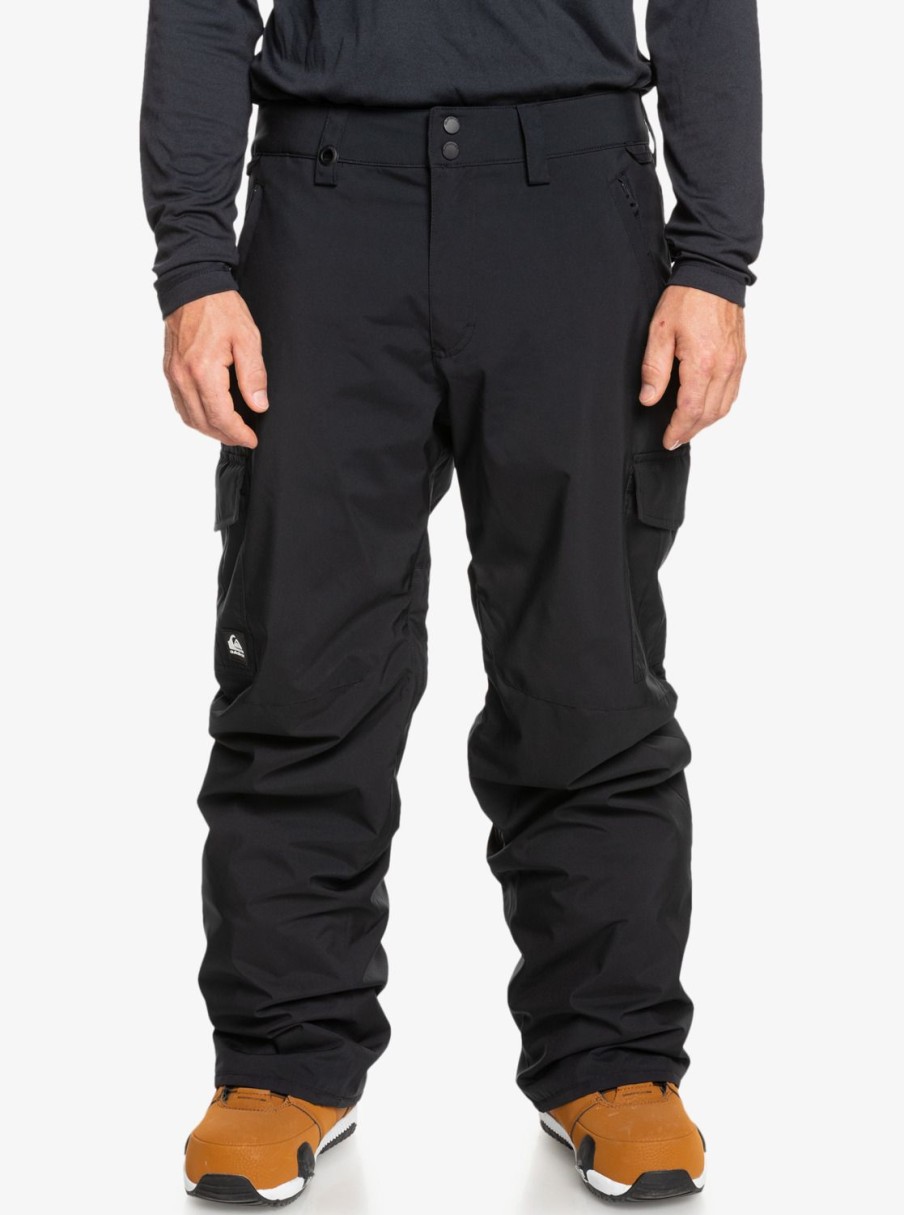 Mens Quiksilver Snow Pants | Porter Insulated Snow Pants True Black