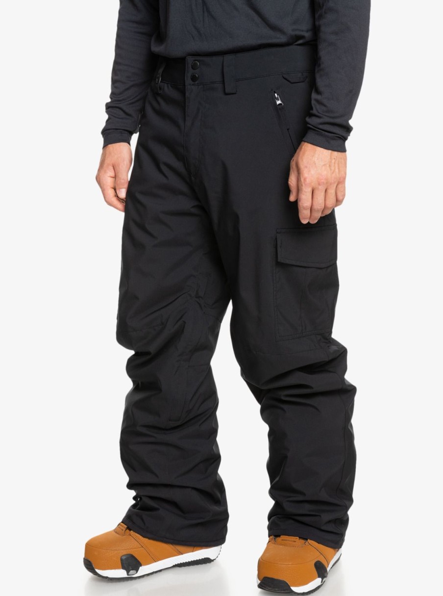 Mens Quiksilver Snow Pants | Porter Insulated Snow Pants True Black