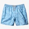 Mens Quiksilver Elastic Waist | Waterman Drag Week 17" Volleys Dusk Blue Drag Week