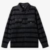 Mens Quiksilver Sweatshirts & Hoodies | Epic Surf Days Fleece Overshirt Black Surf Days Stripe