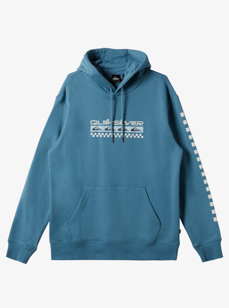 Mens Quiksilver Shirts & Polos | Generator Pullover Fleece Crew Neck Sweatshirt Aegean Blue