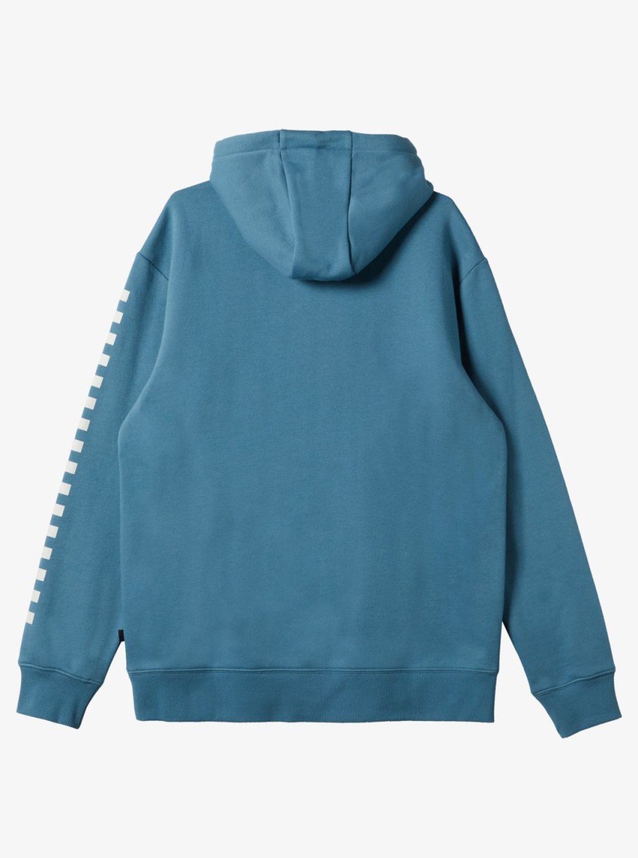 Mens Quiksilver Shirts & Polos | Generator Pullover Fleece Crew Neck Sweatshirt Aegean Blue