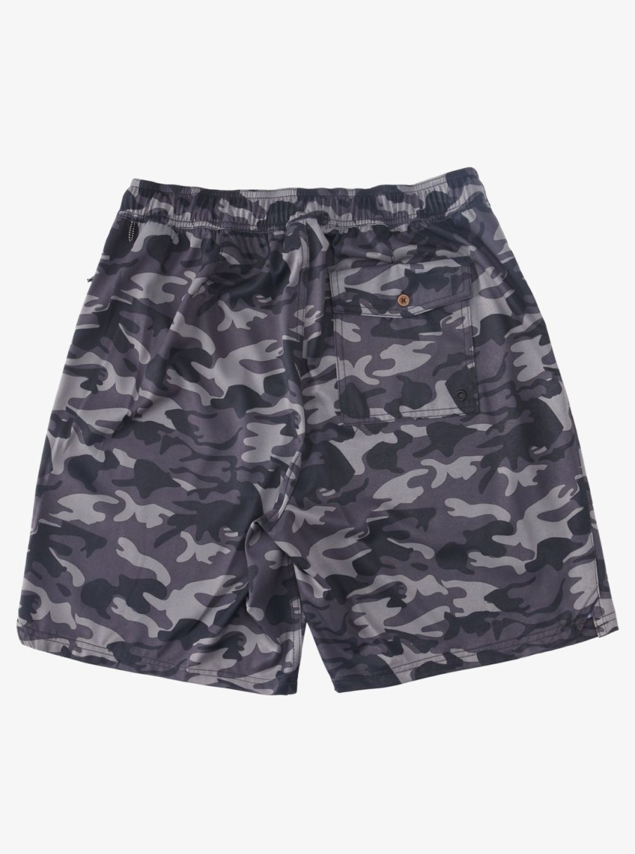 Waterman Quiksilver | Waterman Scout Zipper Print 19" Amphibian Boardshorts Black Camo Scout