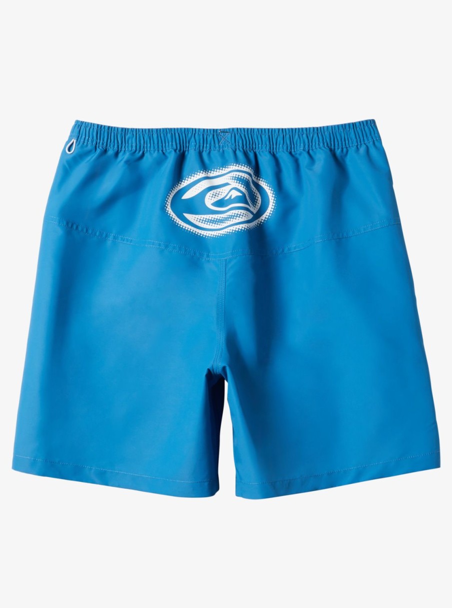 Mens Quiksilver Elastic Waist | Flight Volley 18" Elastic Waist Shorts Deep Water