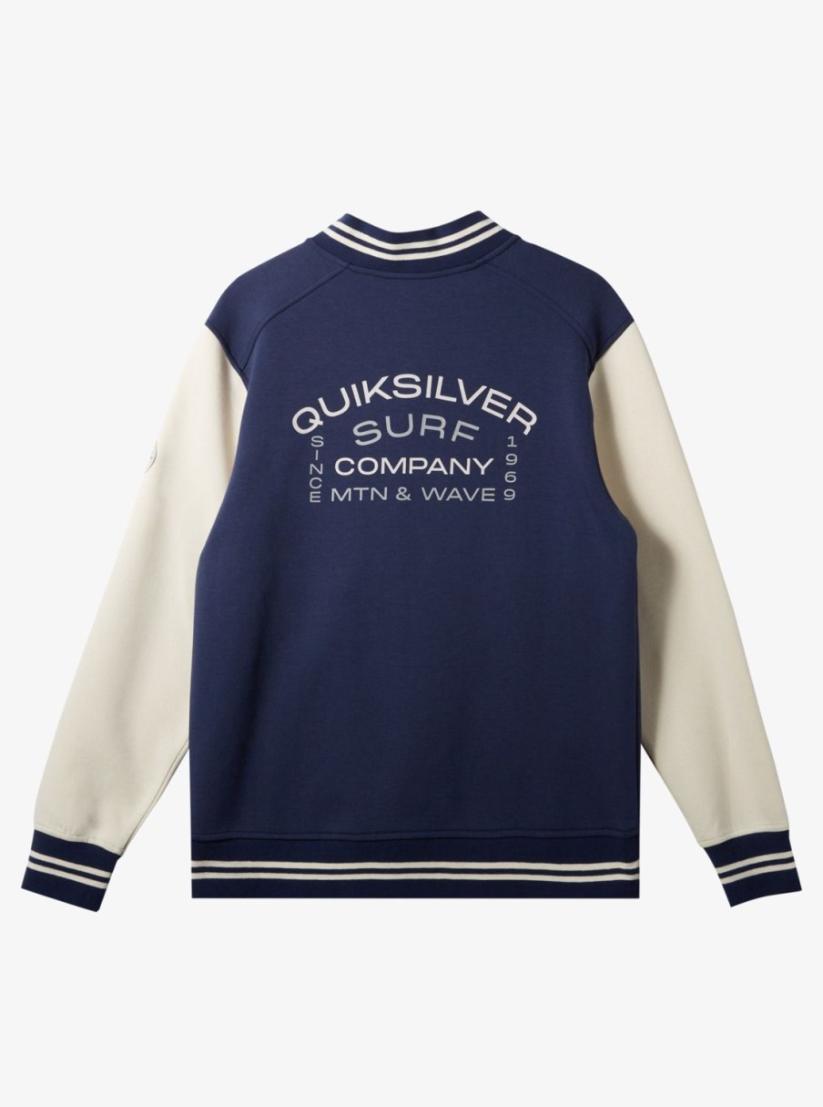 Mens Quiksilver Sweatshirts & Hoodies | Bomber Zip-Up Fleece Naval Academy