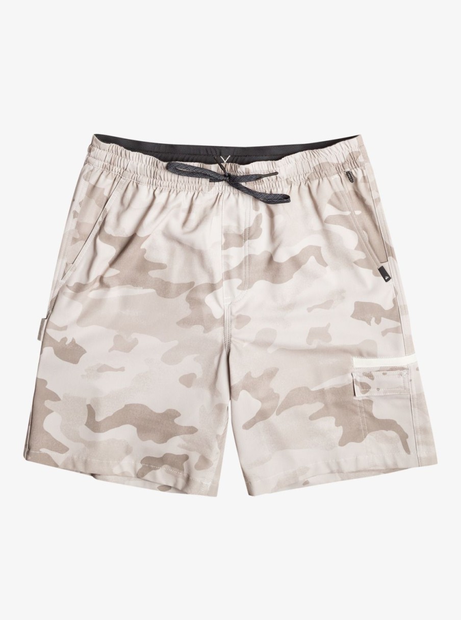 Mens Quiksilver Boardshorts | Taxer Cargo 18" Amphibian Boardshorts Birch