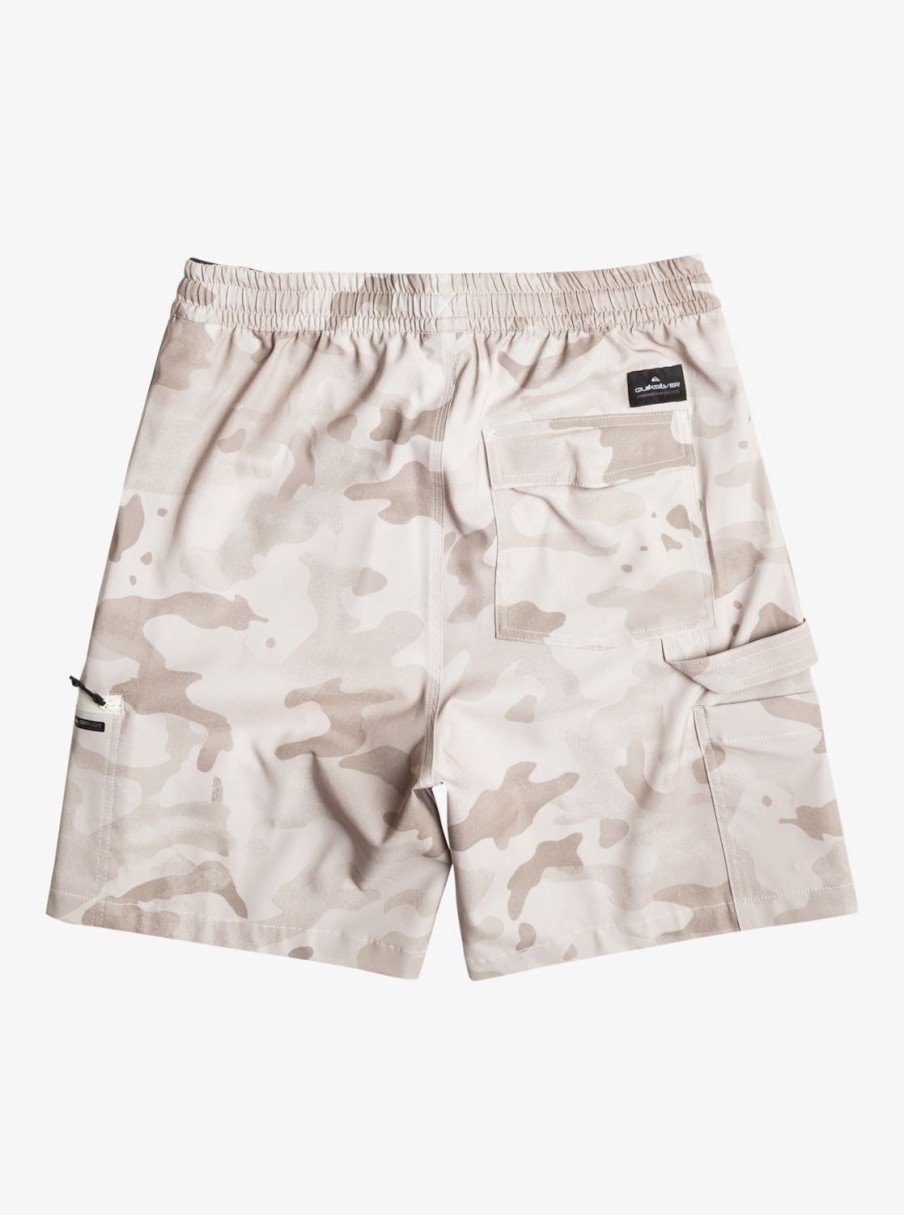 Mens Quiksilver Boardshorts | Taxer Cargo 18" Amphibian Boardshorts Birch