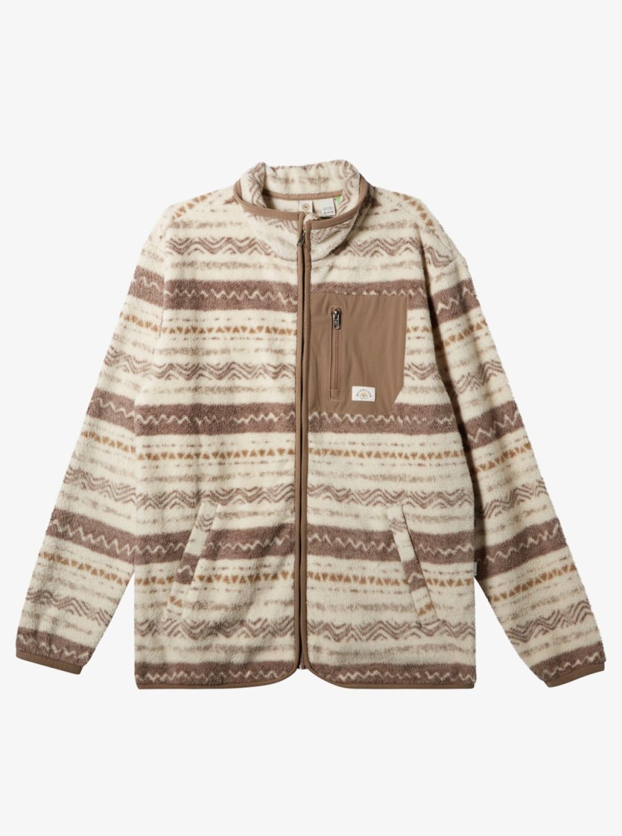 Mens Quiksilver Sweatshirts & Hoodies | Clean Coasts Zip-Up Fleece Birch Playa Mesa