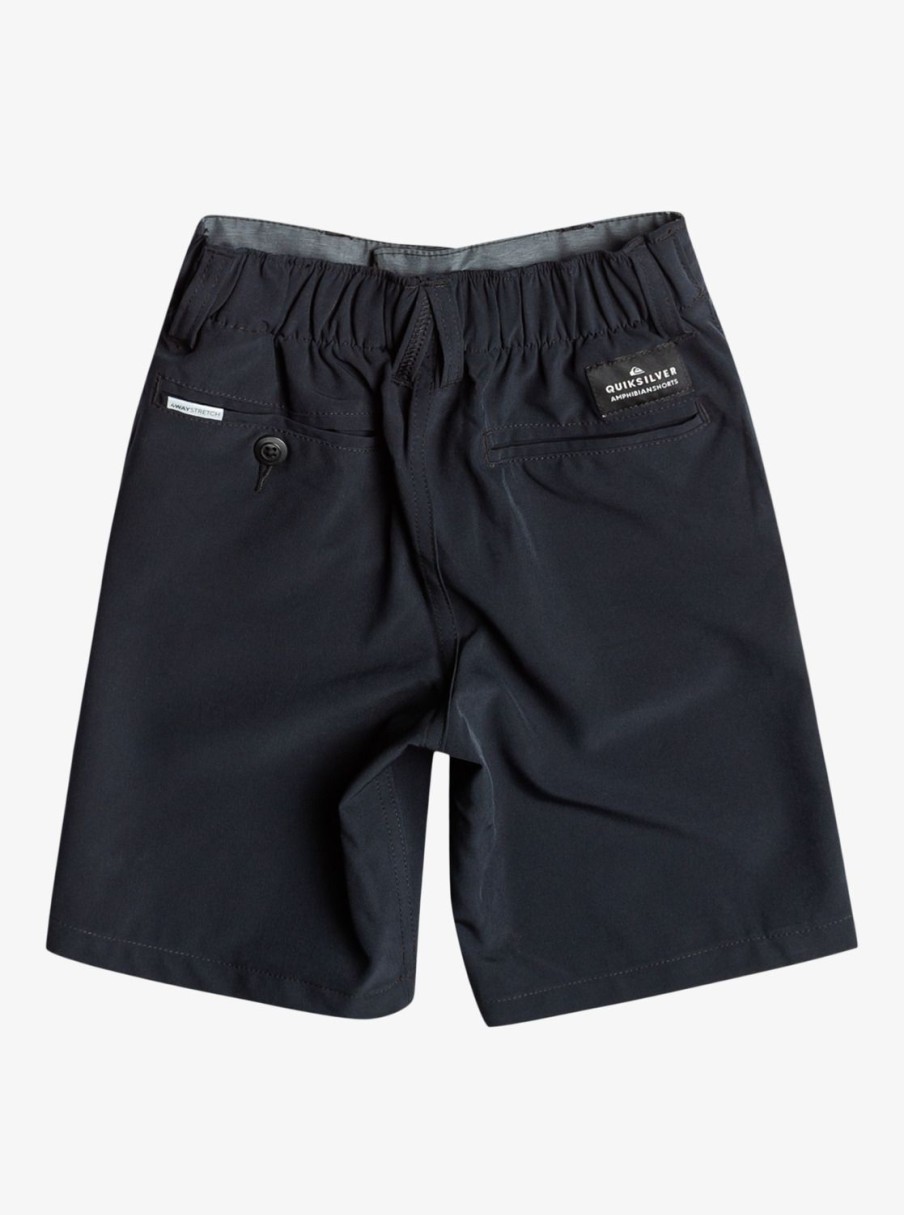 Boys Quiksilver Shorts | Boy'S 2-7 Union Amphibian 14" Hybrid Shorts Black