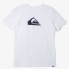 Mens Quiksilver Tees | Comp Logo T-Shirt White