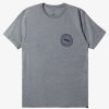 Mens Quiksilver Tees | Full Circle T-Shirt Medium Grey Heather