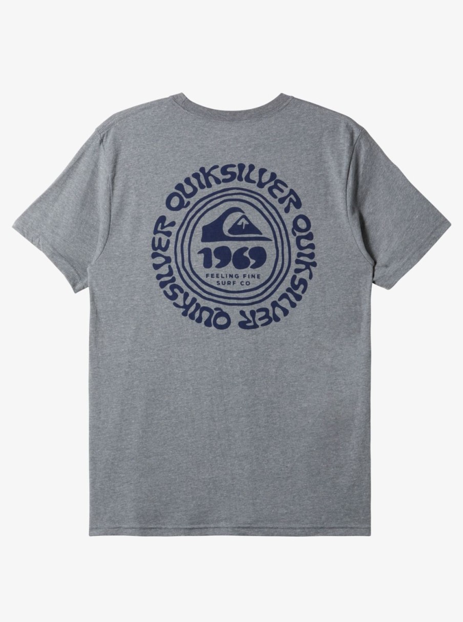 Mens Quiksilver Tees | Full Circle T-Shirt Medium Grey Heather