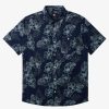 Mens Quiksilver Shirts & Polos | Hi Feel The Rhythm Short Sleeve Shirt Naval Academy