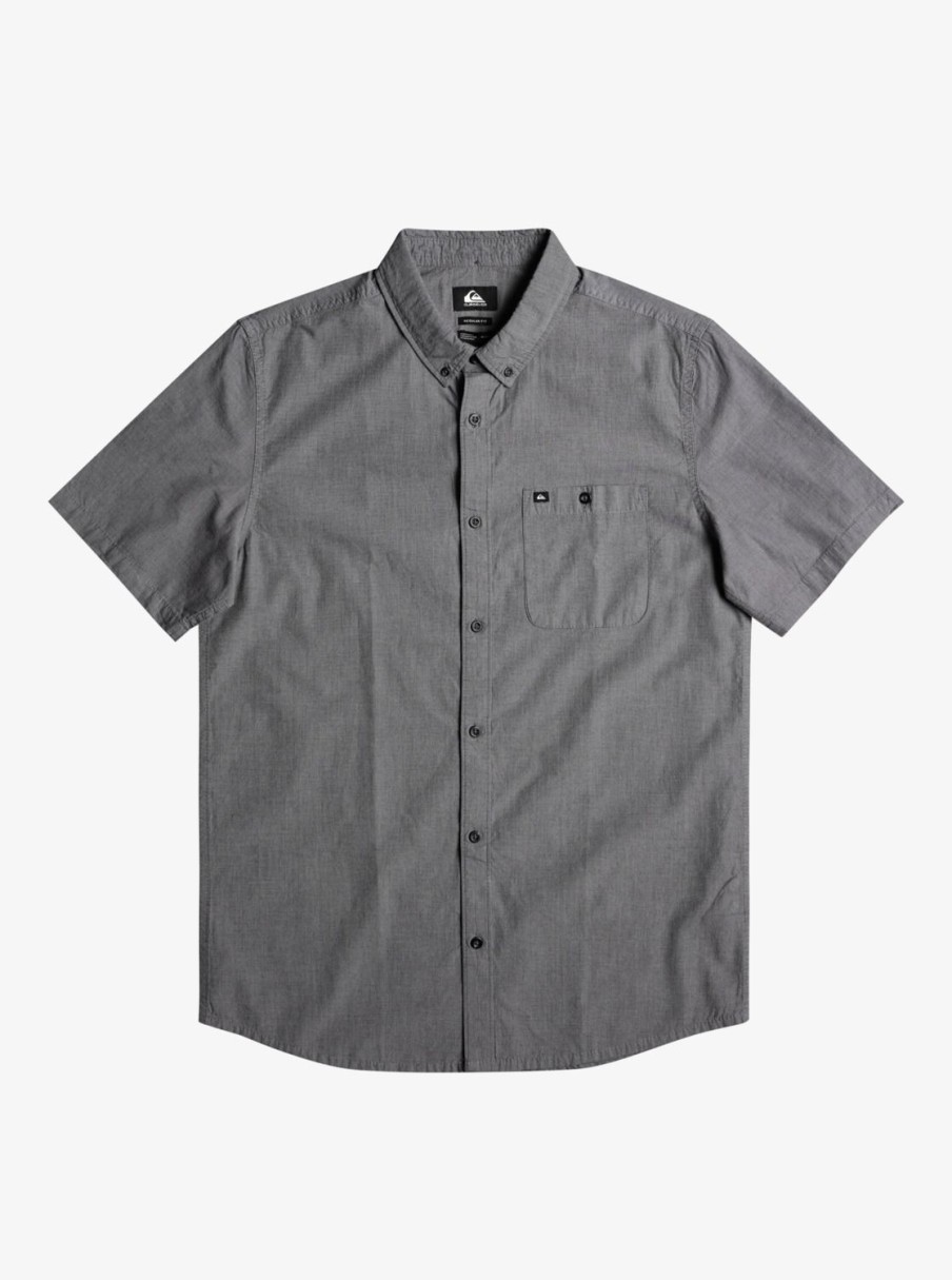 Mens Quiksilver Shirts & Polos | Winfall Short Sleeve Shirt Black