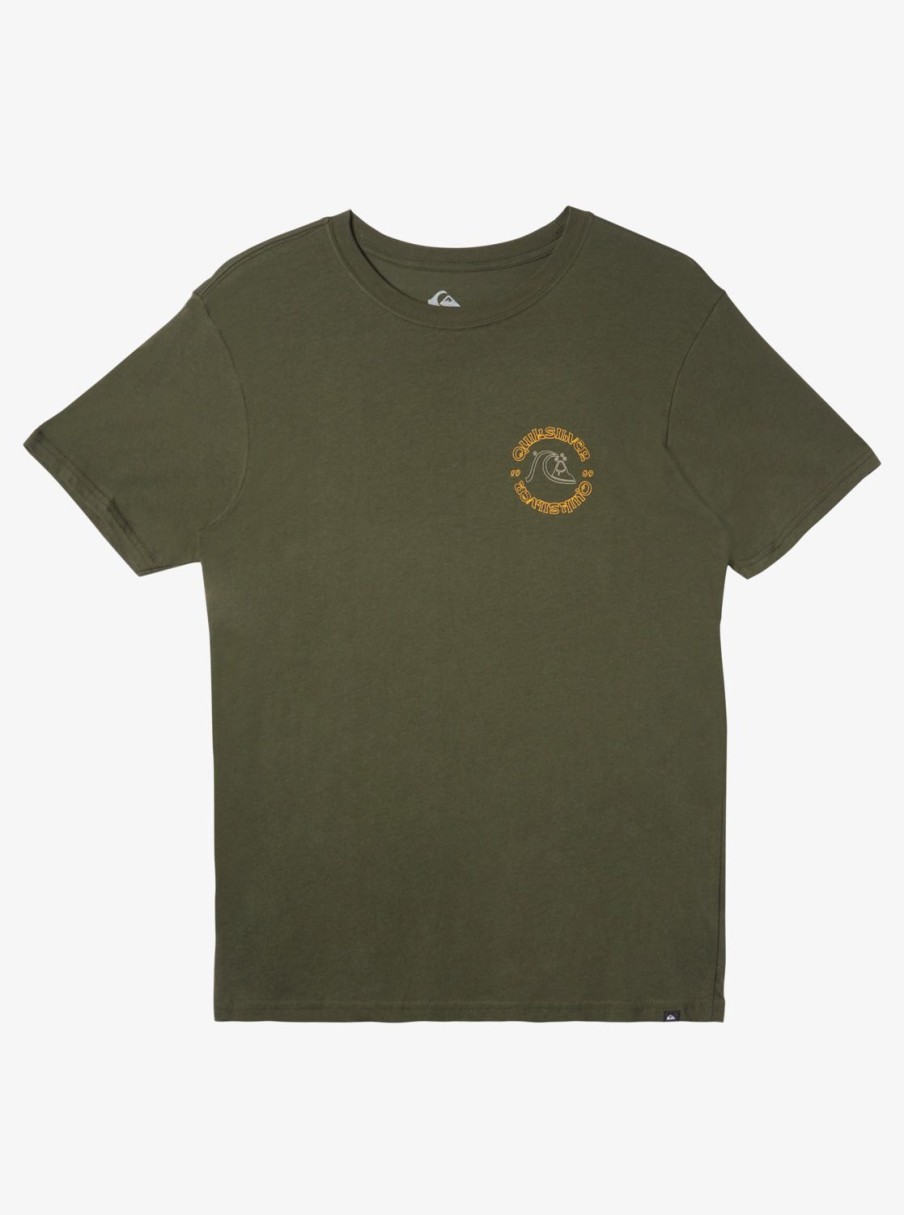 Mens Quiksilver Tees | Bubble Outline T-Shirt Climbing Ivy