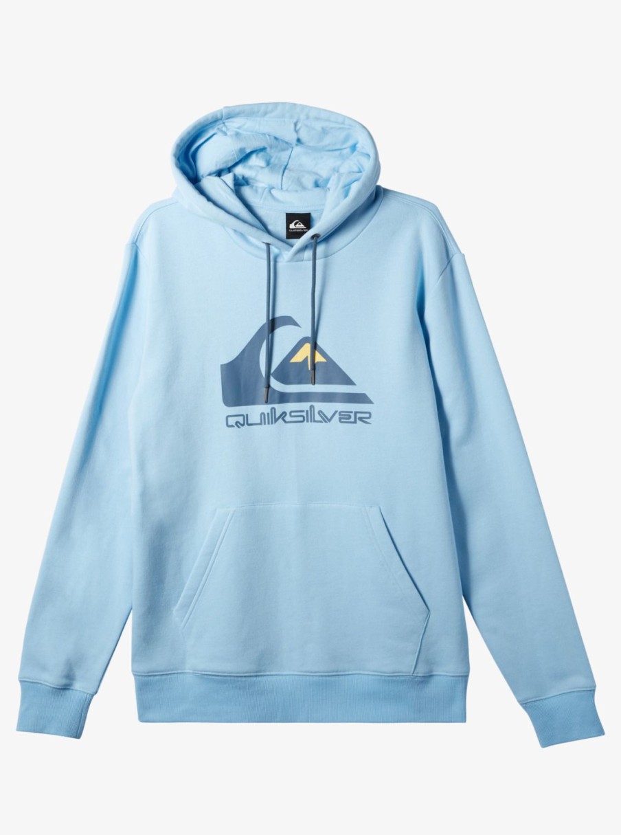 Mens Quiksilver Sweatshirts & Hoodies | Big Logo Pullover Hoodie Clear Sky