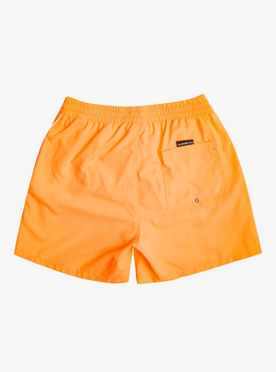 Mens Quiksilver Elastic Waist | Everyday Vert 16" Volleys Orange Pop