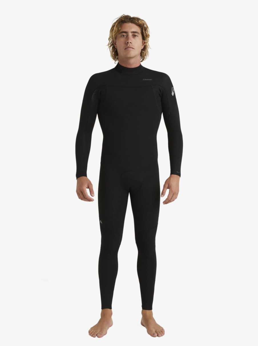 Mens Quiksilver Wetsuits | 3/2 Everyday Sessions Back-Zip Wetsuit Black