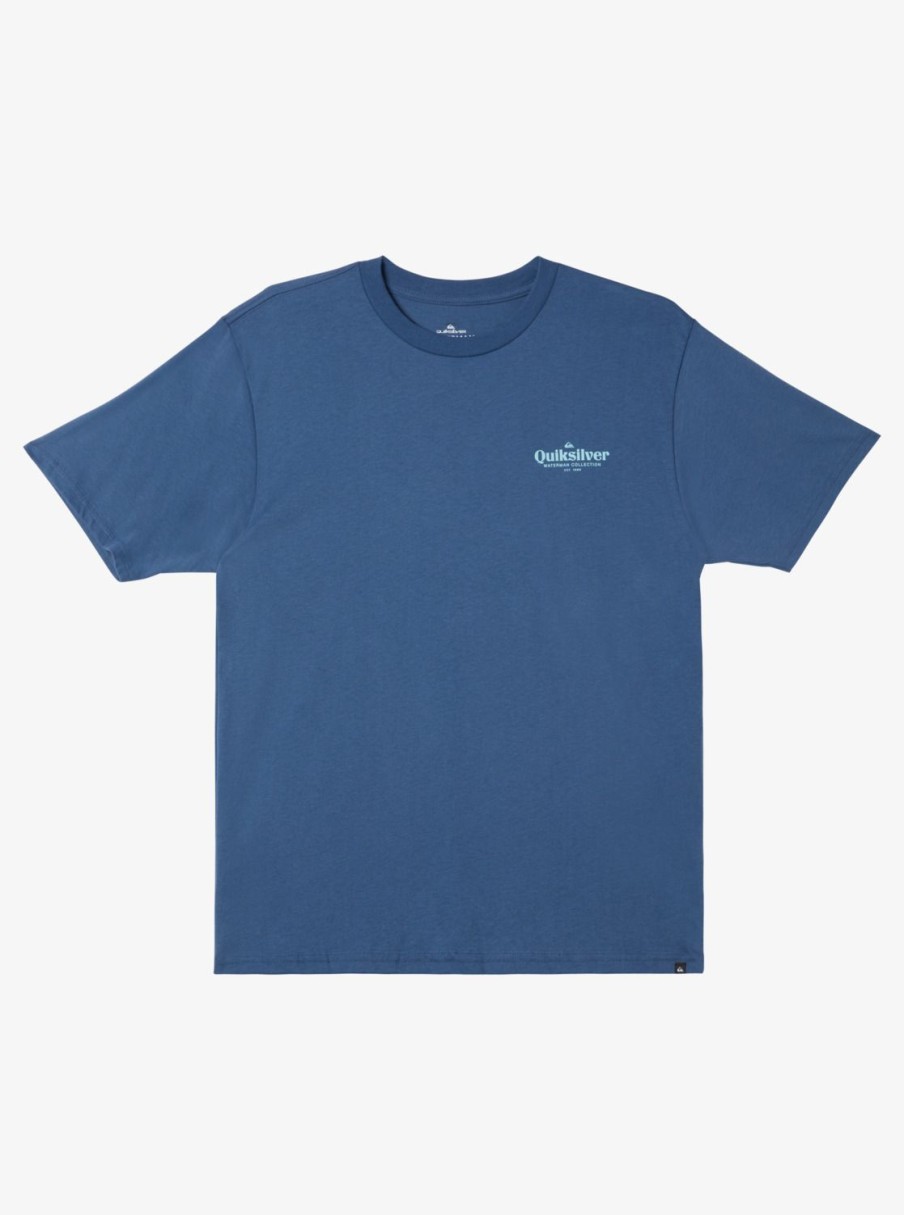 Mens Quiksilver Tees | Waterman Trophy Catch Qt-Shirt Ensign Blue