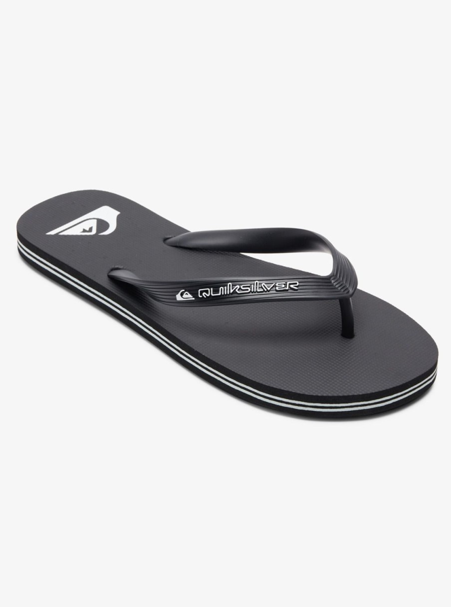 Mens Quiksilver Sandals | Molokai Core Flip-Flops Black 1