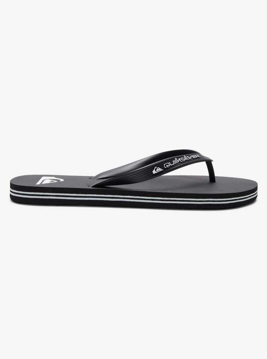 Mens Quiksilver Sandals | Molokai Core Flip-Flops Black 1